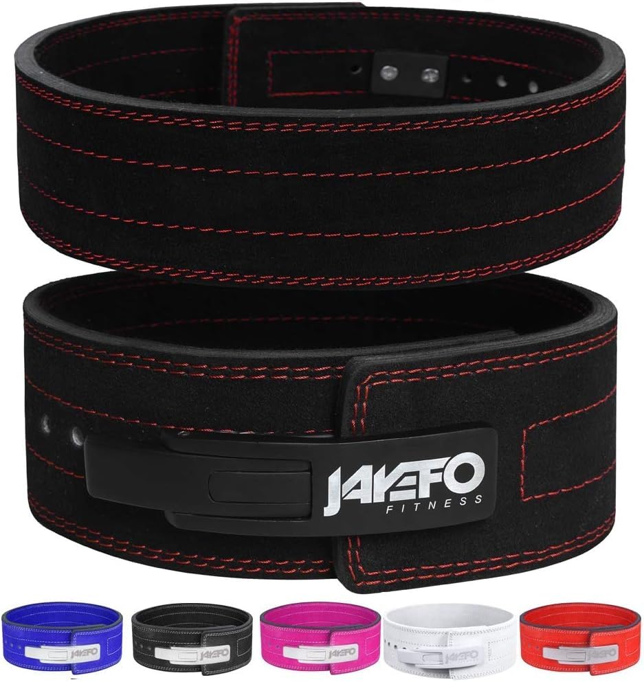 JAYEFO SPORTS LEATHER WEIGHT LIFTING LEVER BELT FOR POWERLIFTING IPF BUCKLE MEN & WOMEN STRONGMAN 10MM WORKOUT DEADLIFTS