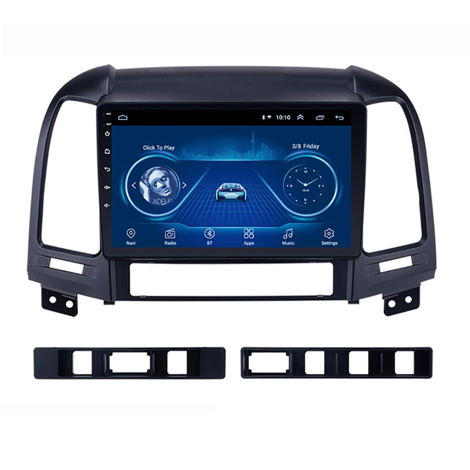 Navegador GPS para Hyundai Santa Fe 2005-2012 con sistema Android 8.1 y radio integrada 1