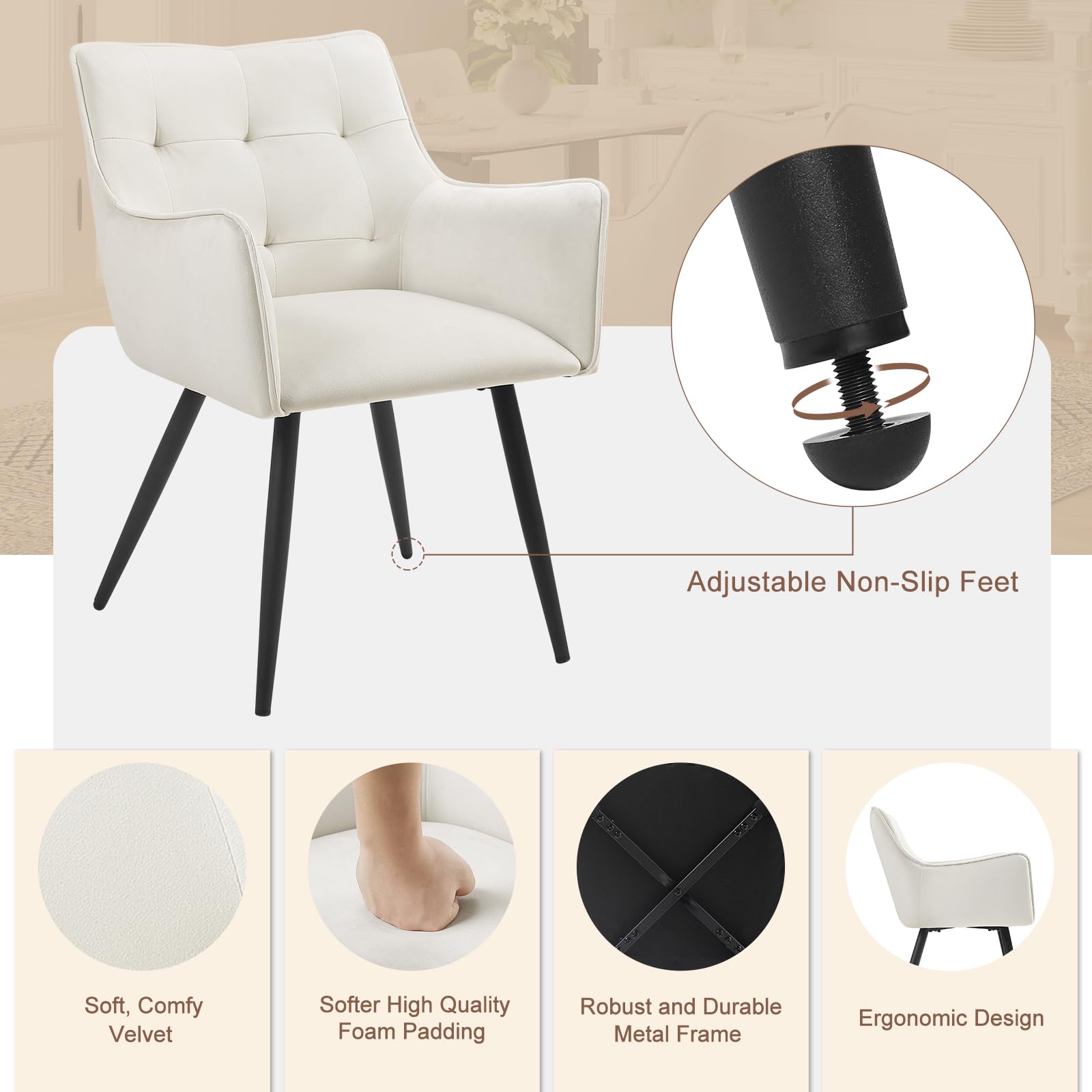 Maison Exclusive - Relaxstoel fluweel crèmewit