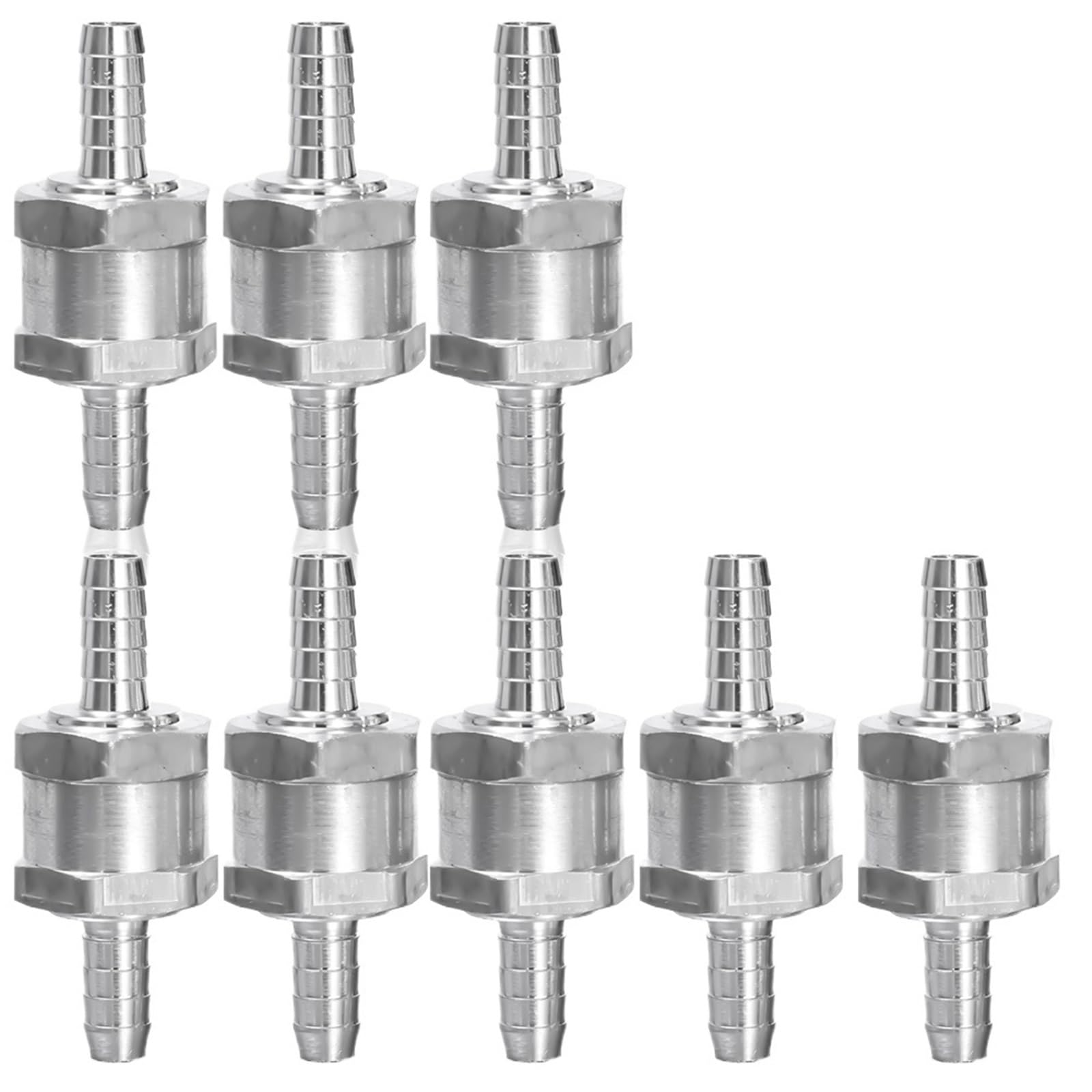 1-Way Check Valve 6/8/10/12MM Aluminium Alloy Non Return Check Valve(8pcs 8mm)