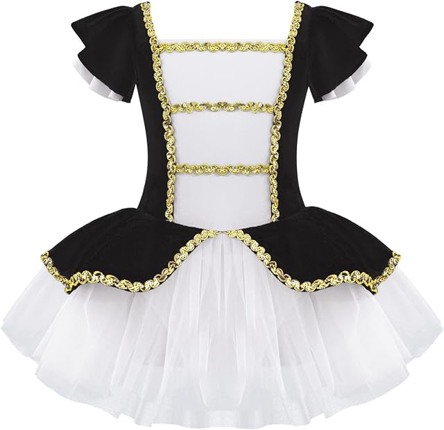 YOOJIA Big Girls Christmas Elf Santa Claus Snow-Man Costume Ballet Dance Tutu Leotard Dress Ice Skater Cosplay Party Dancewear