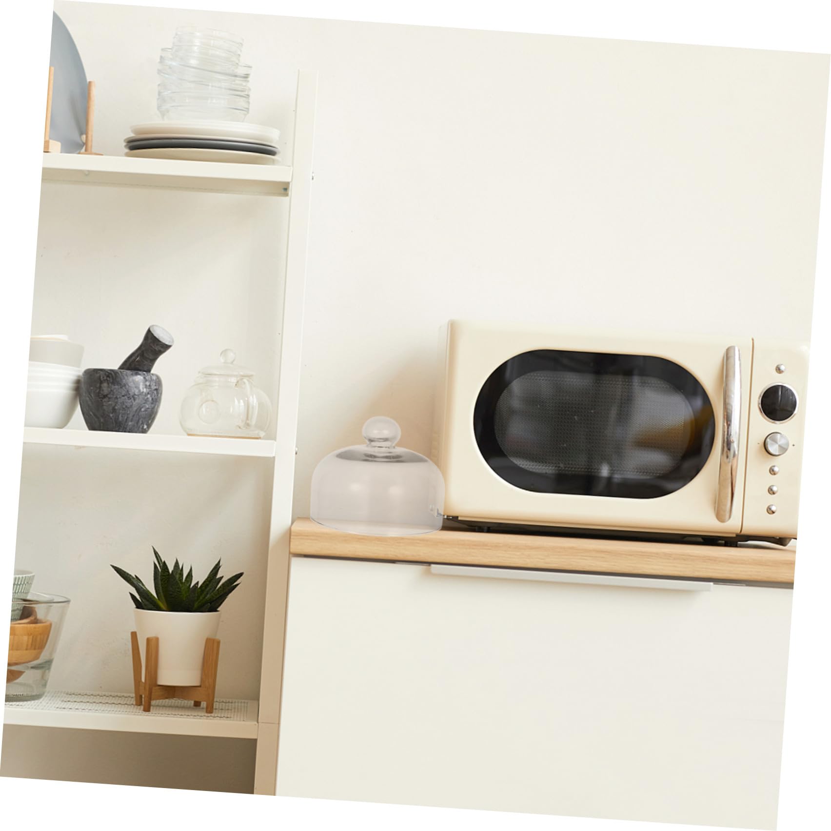 minkissy Tapa de Vidrio Transparente para Alimentos de Microondas 16 Cm