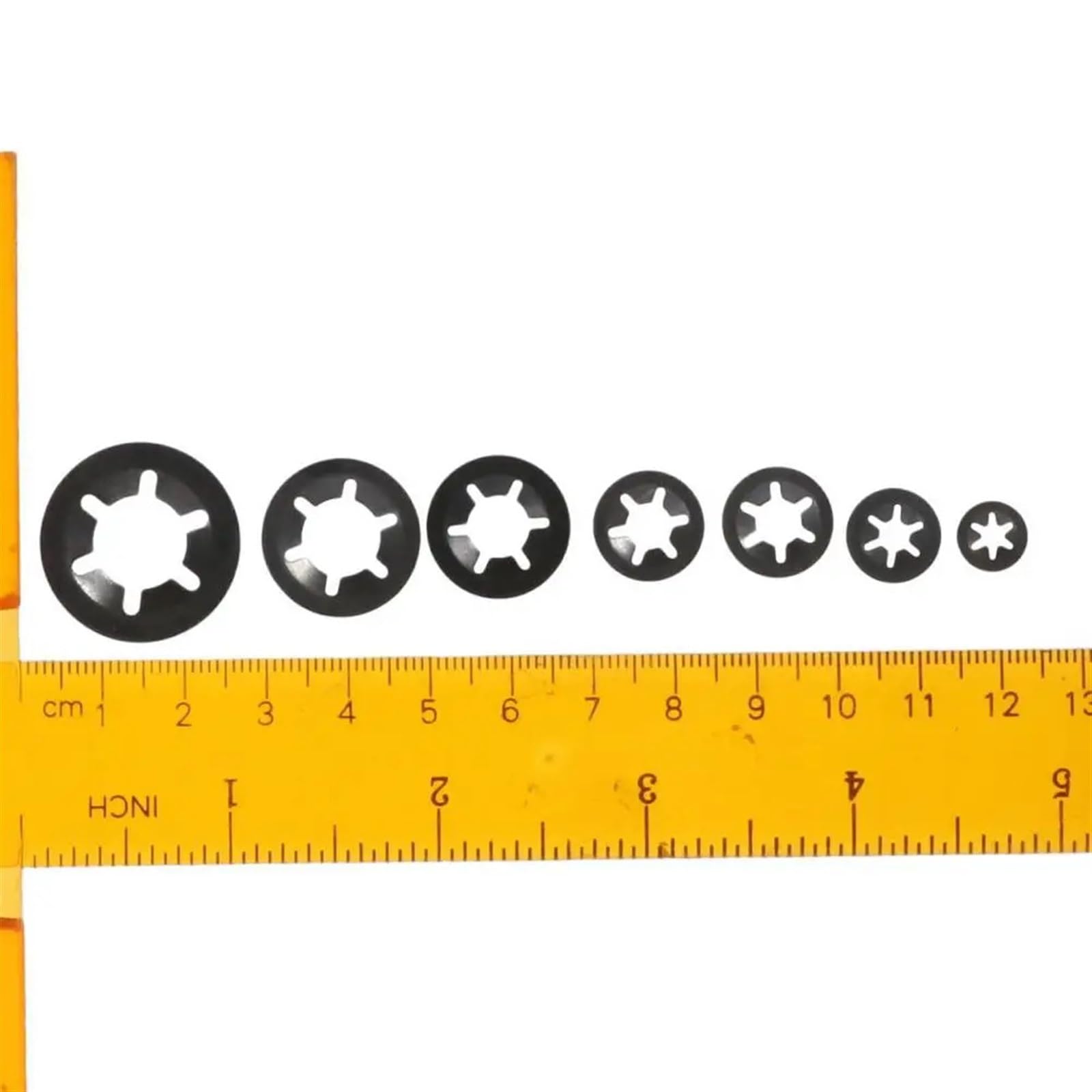 340 pezzi M3/M4/M5/M6/M8/M10/M12 Rondelle di sicurezza dentate 65Mn interne in acciaio nero 7 misure