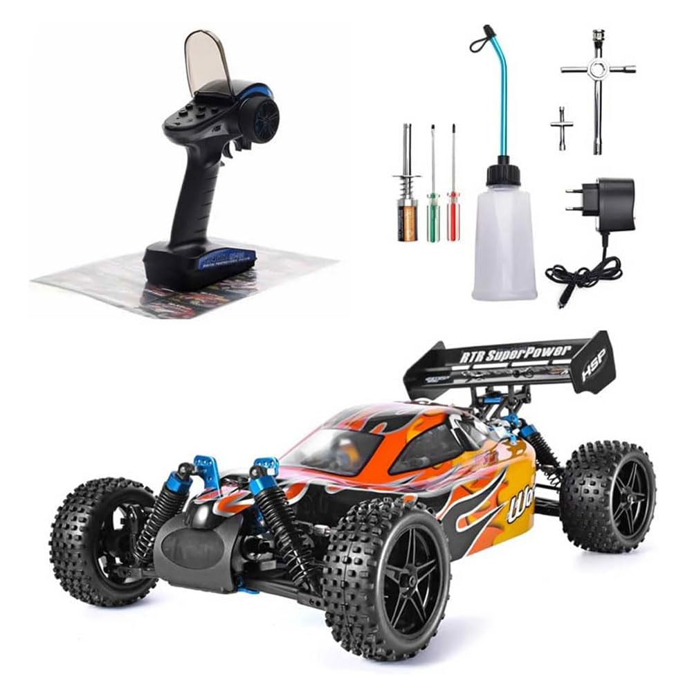 Coches RC Nitro Gas Power Rc Buggy 72CC Vehículo RC con motor de aceite, Hobby Toys Car, 70KM/H Motor de gasolina rápido Coche de carreras 4WD Dos velocidades Off Road RC Truck Regalo de juguet