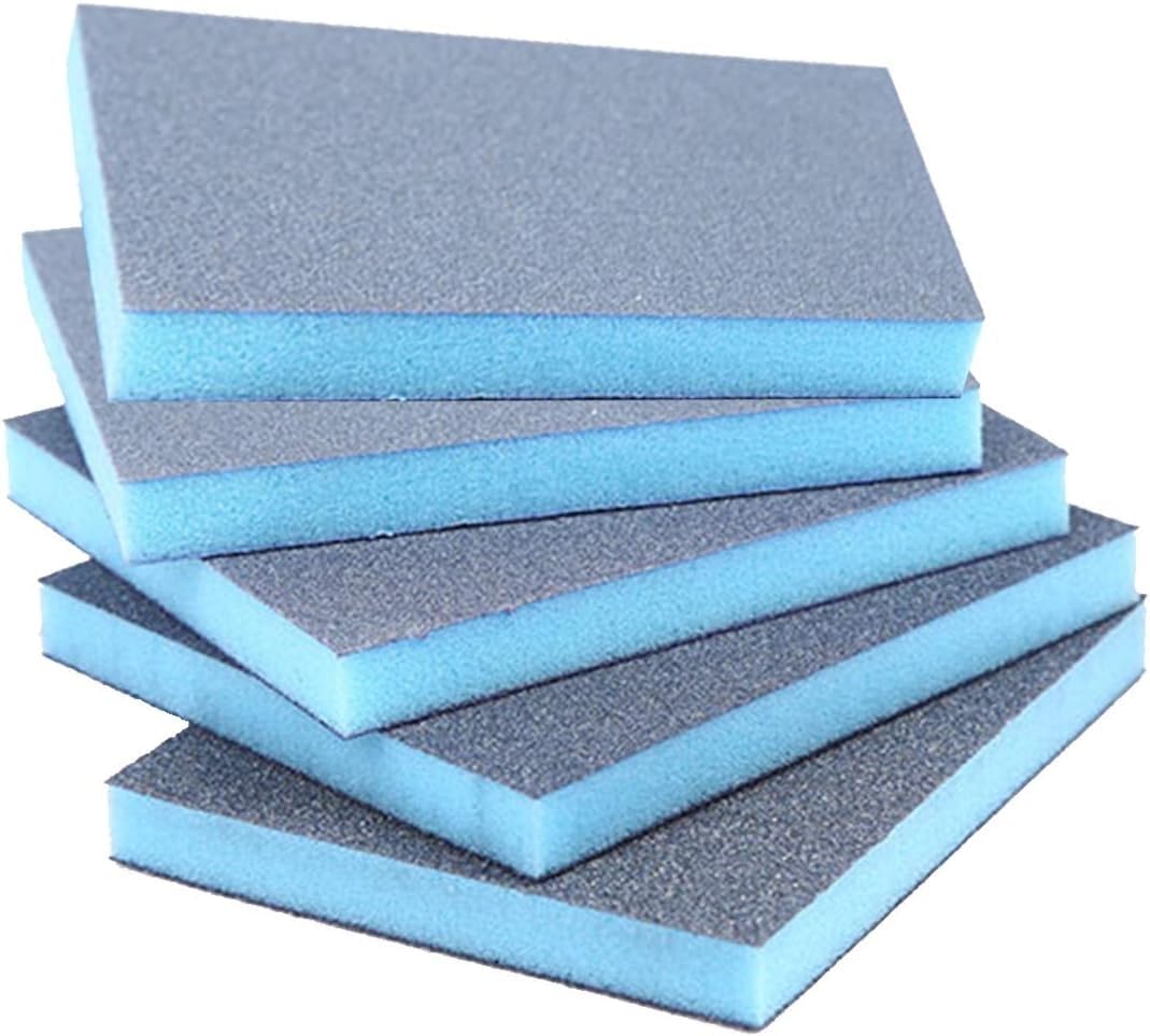 Sanding Sponges,Sandpaper Block,Reusable Sanding Sponges 10-Pack - 180 to 1000 Grit for Wet/Dry Wood & Metal Polishing(800 Grit)