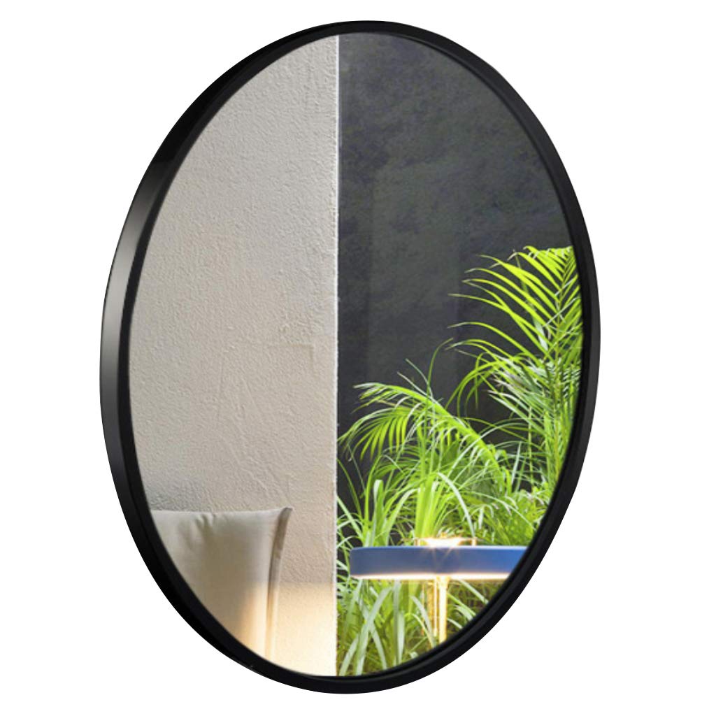 15.7" - 31.5" Circular Wood Mirror – Wall-Mounted Decoration Mirror for Bathroom Washrooms Living Ro