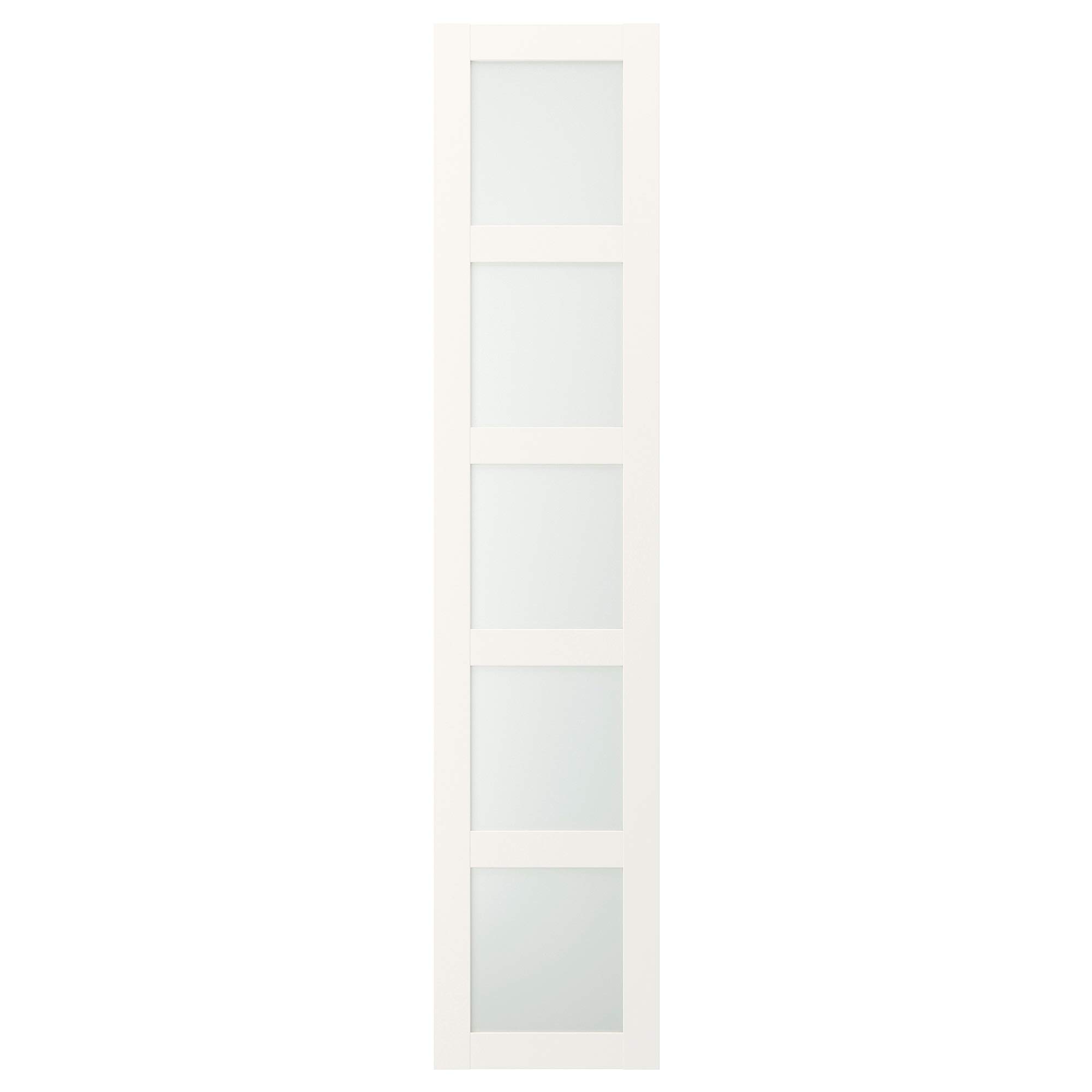 BERGSBO porte avec charnière 50 x 229 cm verre dépoli blanc armoire de chambre