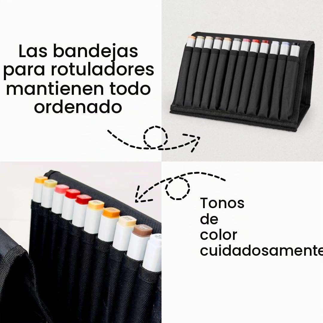 COPIC Classic Set «Couleurs Architecture», Juego de 12 piezas en estuche, Rotulador doble con punta media y fina