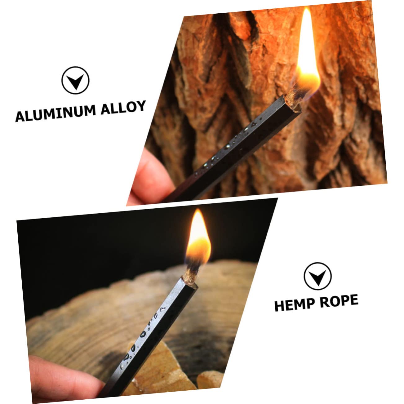 Abaodam 3 Ensembles Allumage Départ Pratique De Plein Air Allume-feu Allume Feu Corde Allume-feu Camping Mèche Feu Extérieur Black Corde De 6 Pièces * 3