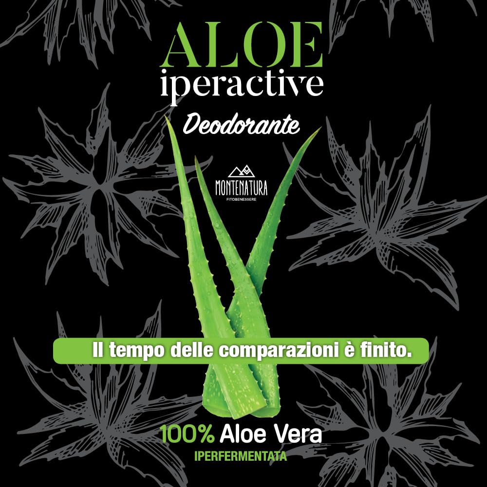MONTENATURA® Aloe iperActive DEO | Antiodorante Deodorante spray con 100% Aloe Vera iperfermentato | 100 ml