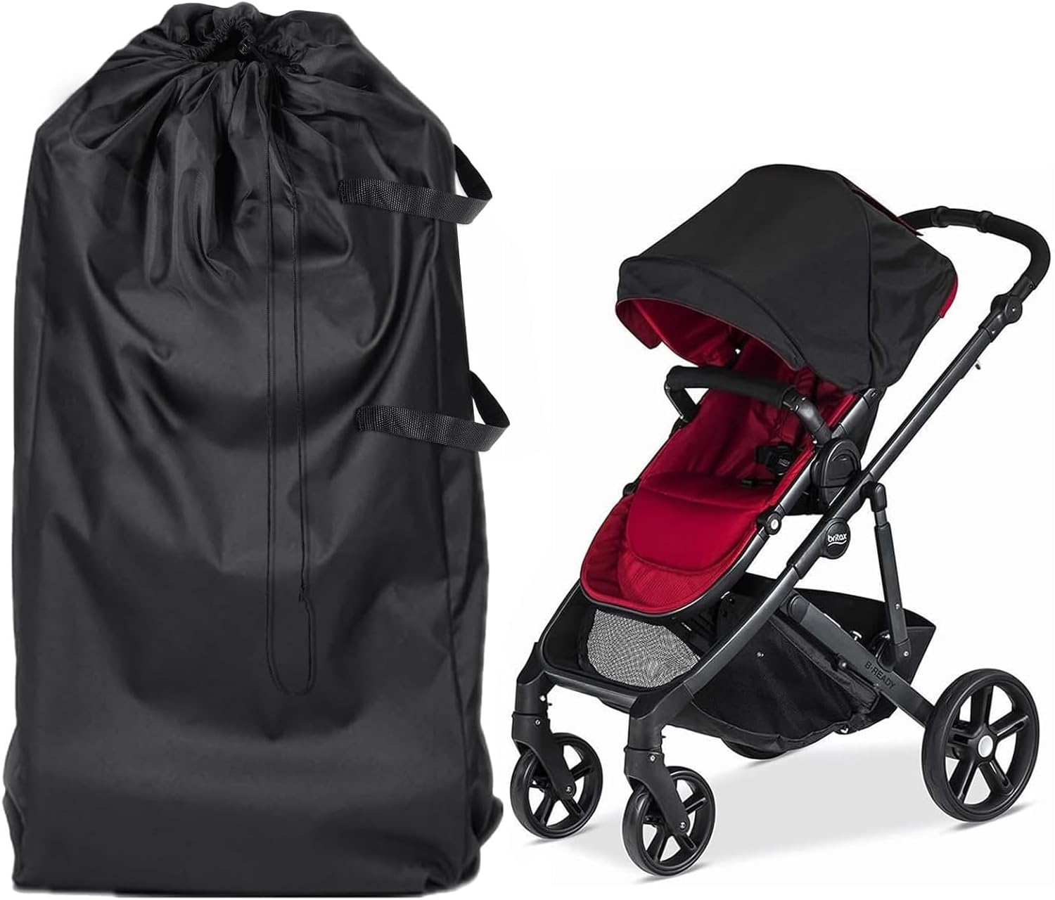 Stroller Travel Bag, Adjustable Pram Bag for Airplane, Waterproof Oxford Pushchair & Pram Transport Bags, Stroller Travel Bag, Portable Stroller Bag for Store Baby Strollers 110 x 82cm