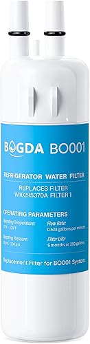 Miniatura 10 de BOGDA W10295370A Reemplazo de Filtro de Agua Compatible con EDR1RXD1, WHR1RXD1, Filtro 1, W10295370, KAD1RXD1, P8RFWB2L, P8WB2L, P4RFWB, P5WB2L,