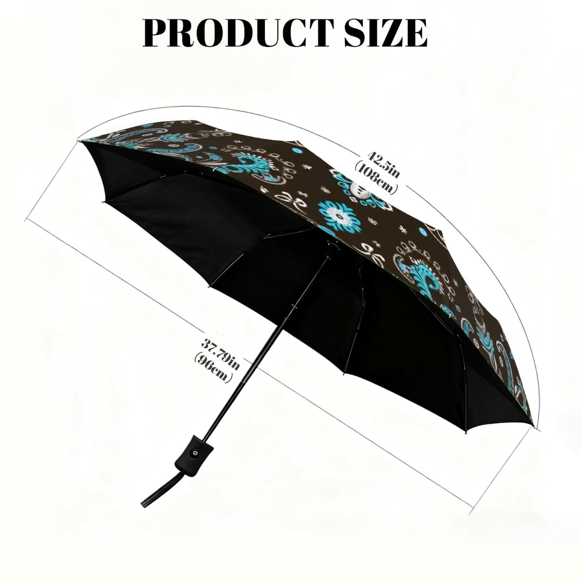 Paraguas compacto de viaje resistente al viento, plegable, para lluvia, apertura automática, protección contra rayos UV y agua