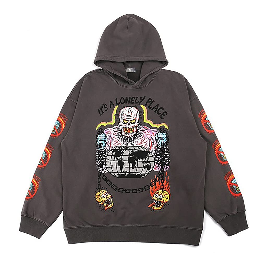 G&F Kanye Uomini Felpa con Cappuccio Hip-Hop Rapper Maglione per Fan Manica Lunga Maglioni