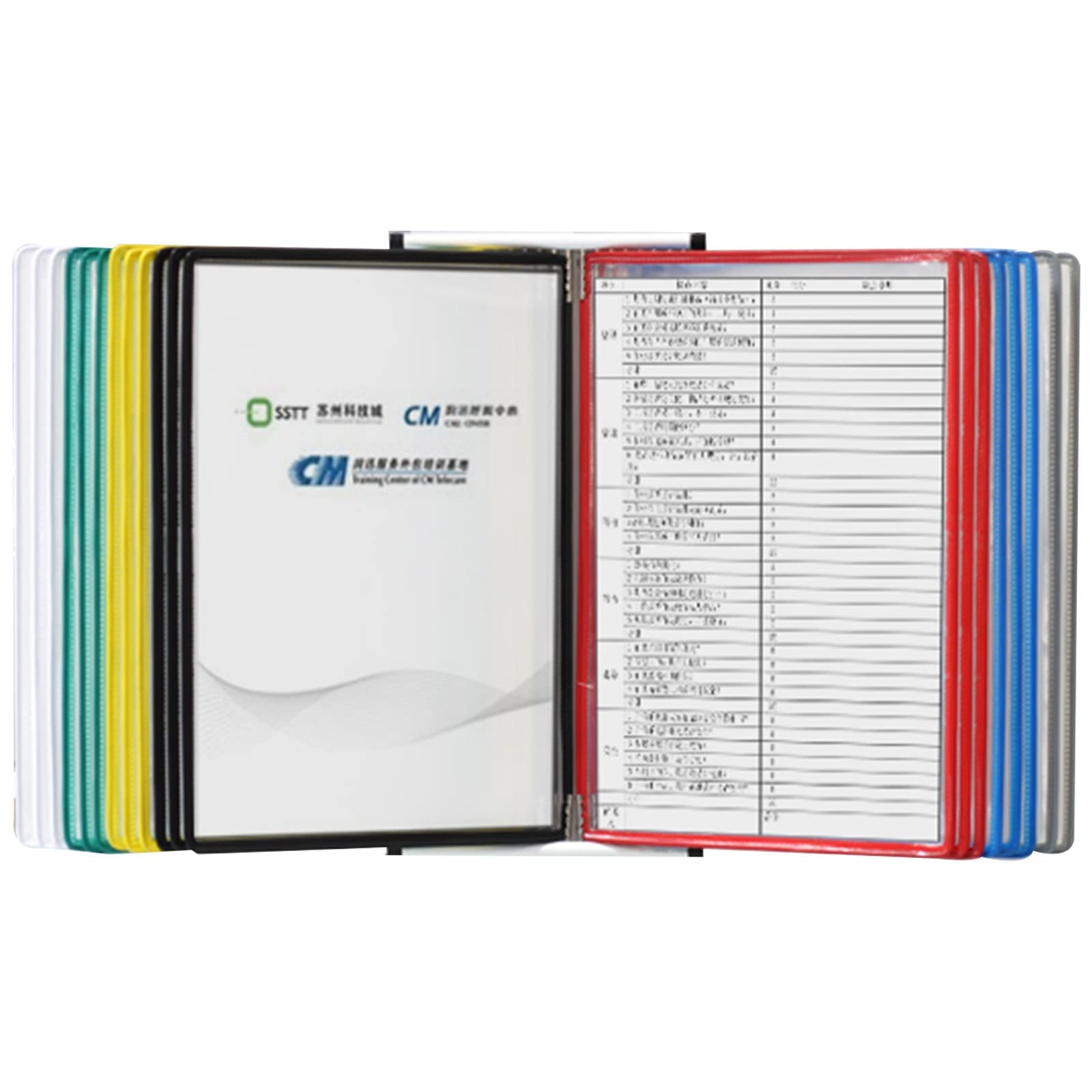 JYBNBBE For Daily Use Desk Top Reference System Including 20 Present Pockets,wall-mounted Flip File Holder,desk Reference Organizer for A4 Dimension Document Reference and Storag,A
