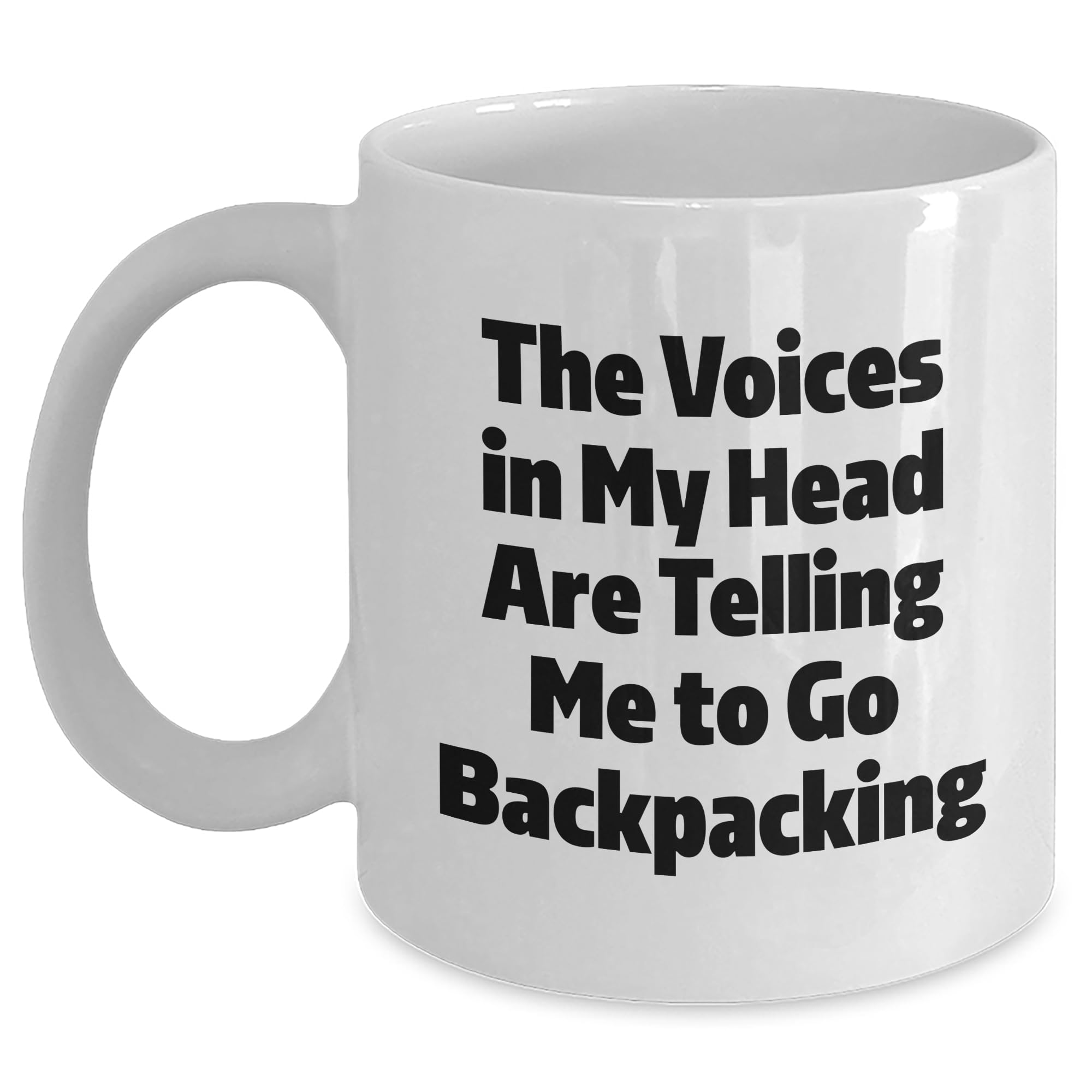 Backpacking Adventures Ahead Funny White Coffee Mug Gifts from Friends for Backpacking Enthusiasts