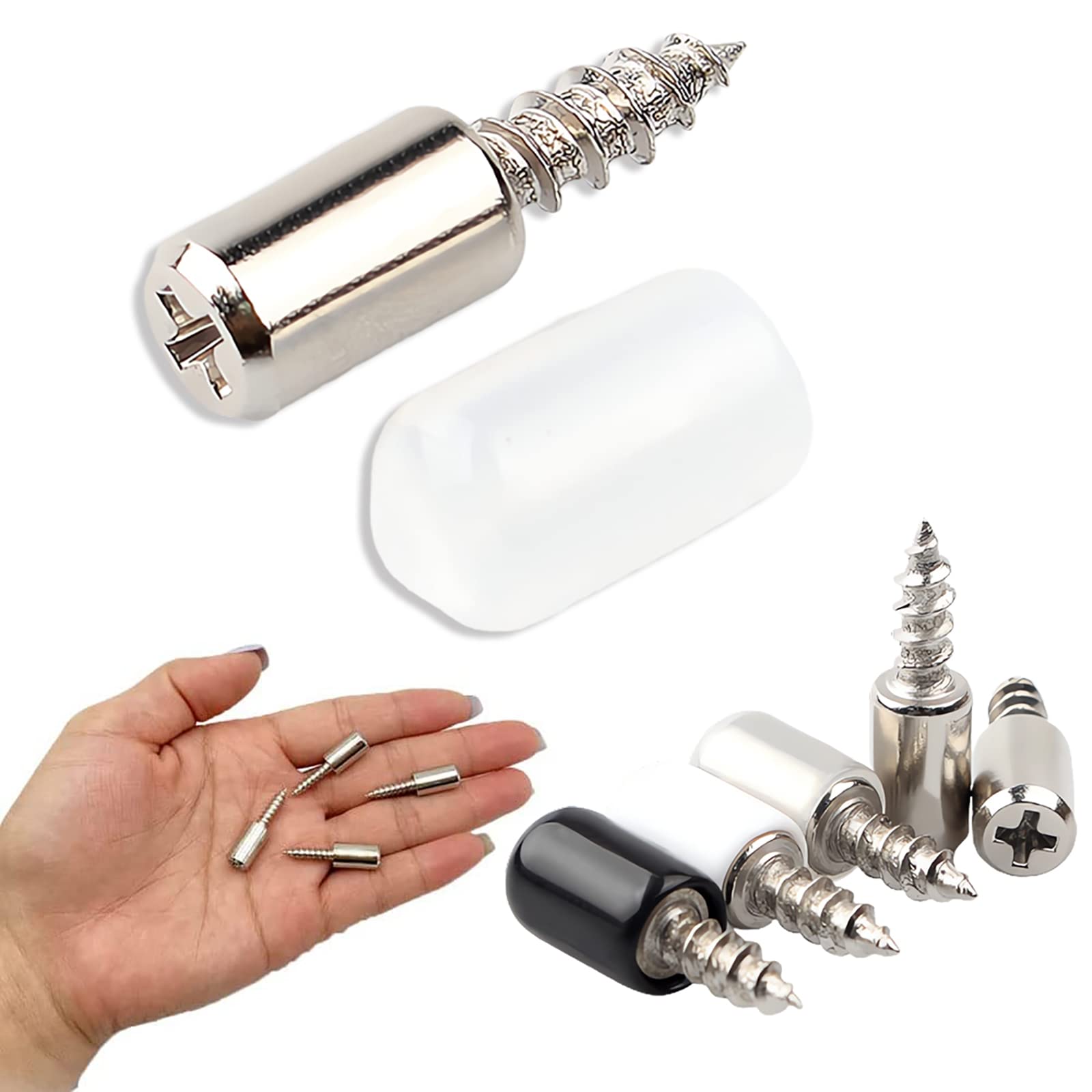 36 Pezzi Staffe Luminate Con Vite Autofilettante - Per Mobili, Armadi E Mensole In Truciolato - Foto 3