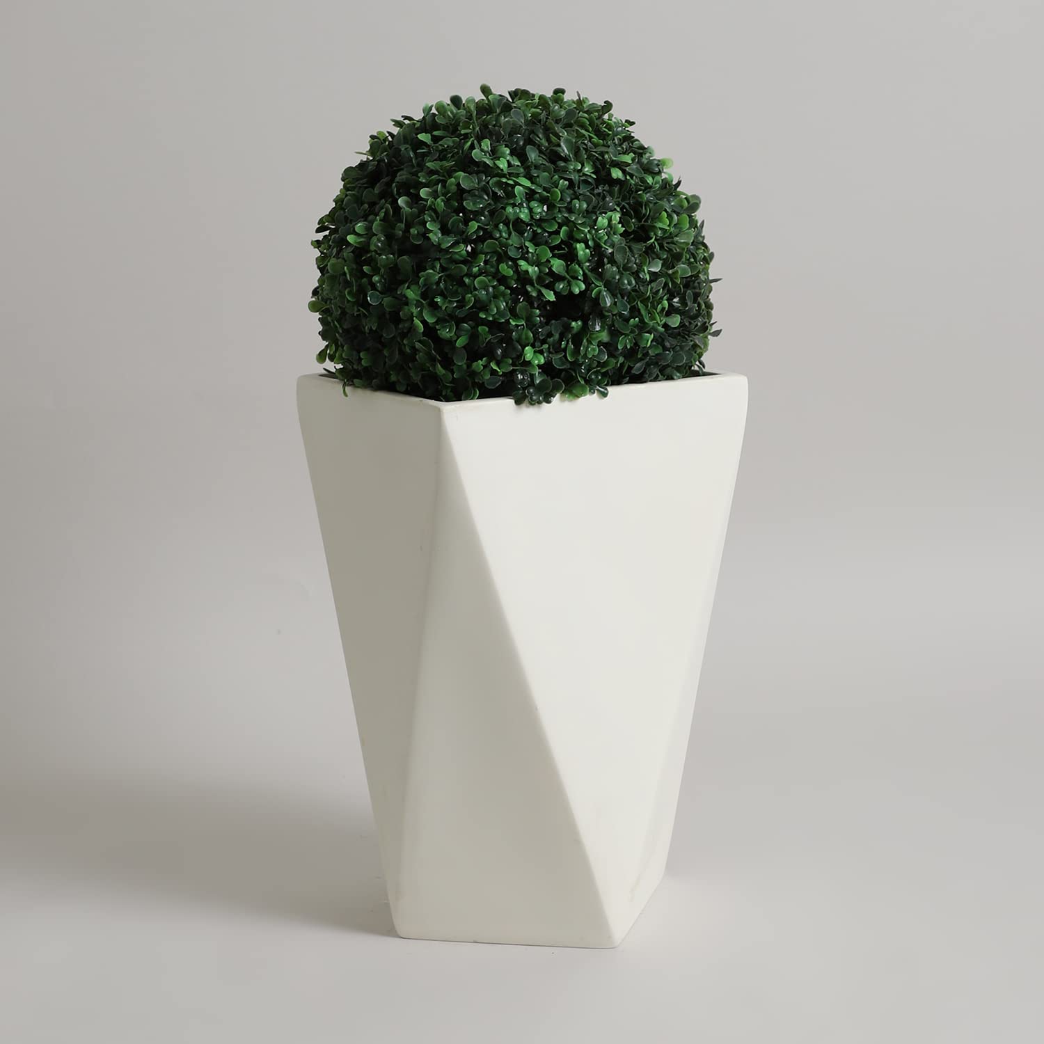 YUCCABE ITALIA Diamond Square Planter (Cream White, 14 Inches) (B07BF8FPKG) Amazon Price History, Amazon Price Tracker