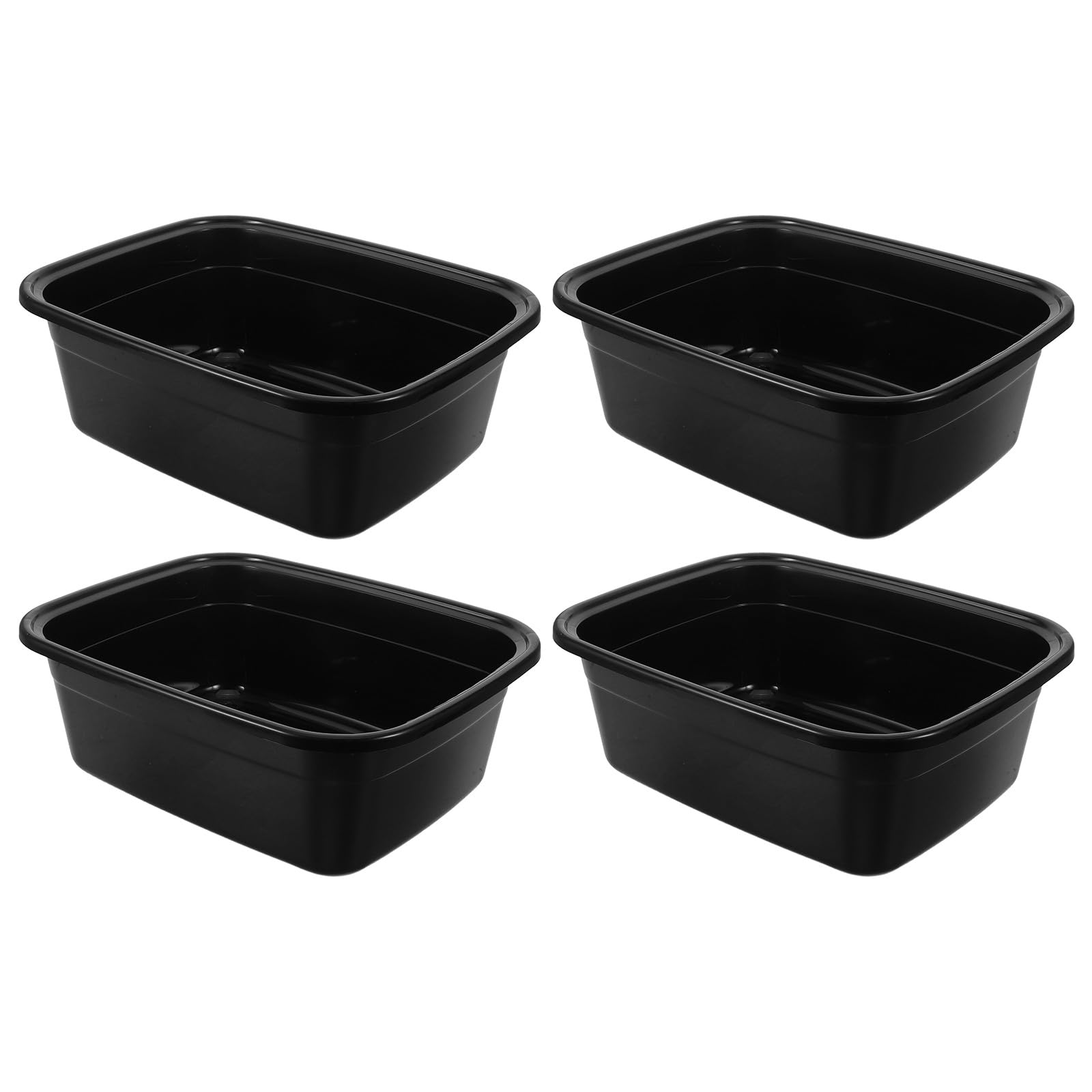 Gatuida 4 palanganas de plástico gruesas de gran tamaño para limpieza,