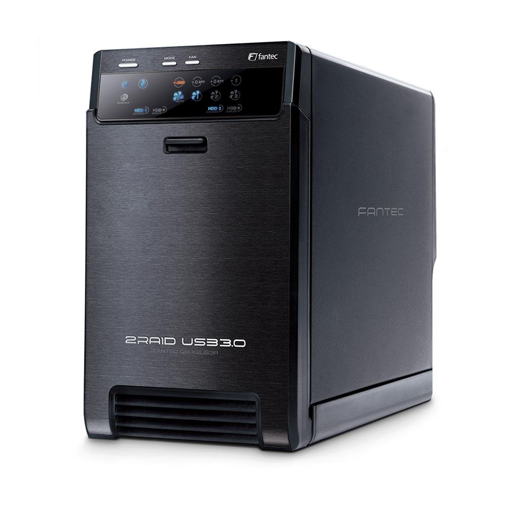 FANTEC QB-X2US3R Boîtier externe 2 baies disques durs SATA III USB 3.0 RAID 0/1/JBOD/BIG UASP 3,5" noir