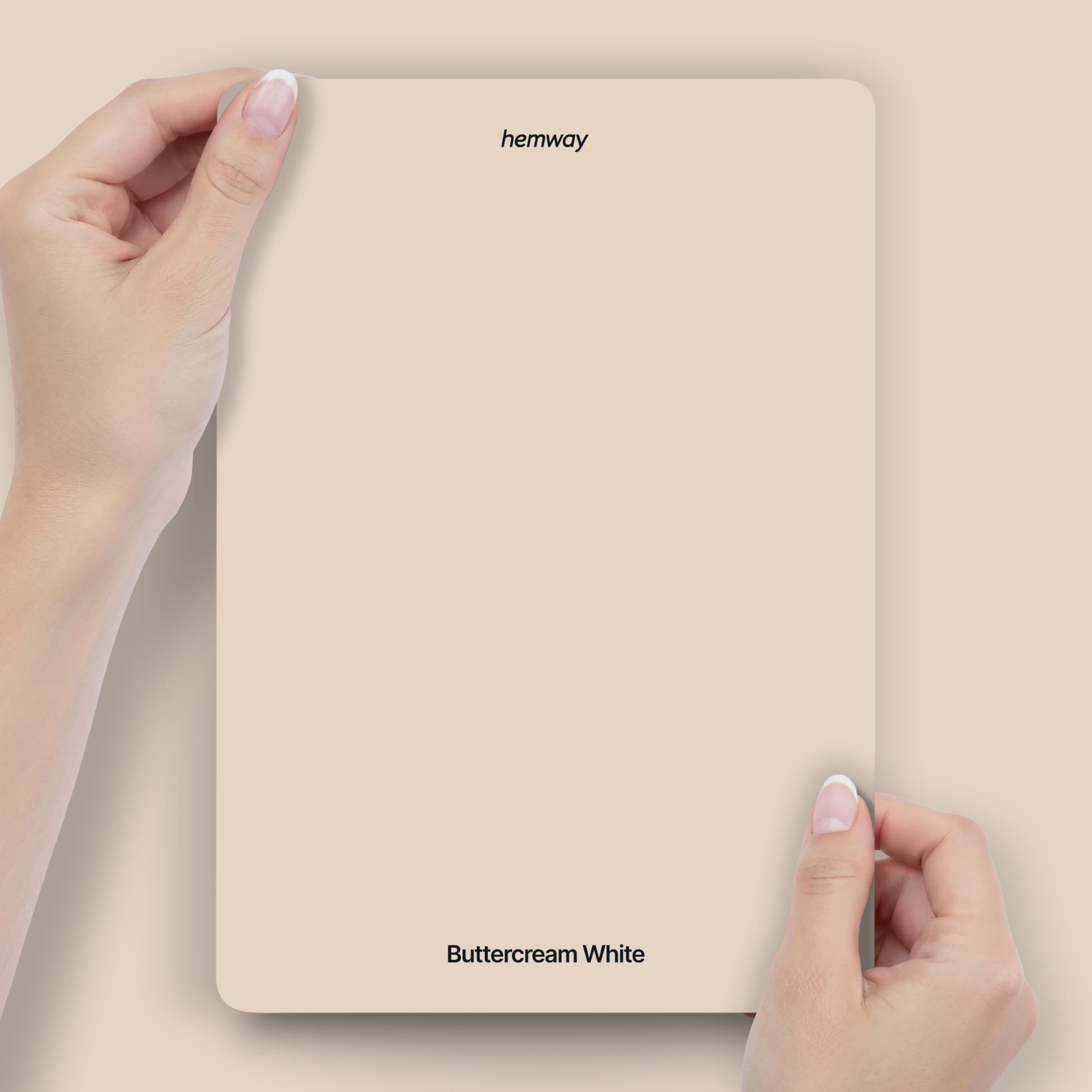 Hemway Buttercream White Peel & Stick Sample Chalk Paint | A5 Accurate Colour Swatch, Mess-Free Alternative to Paint Tester Pots, Easy To Use, Eco-friendly, for Interior Furniture & Walls