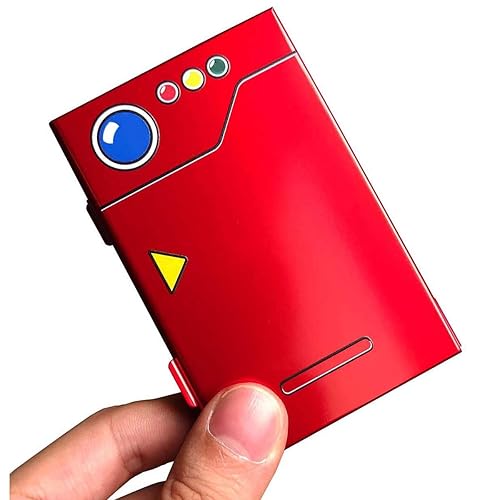 SpunKo Premium Game Card Case for Nintendo Switch Portable Thin Aluminum Game Storage Card Holder Box Suitable for 6 Game Cards Red