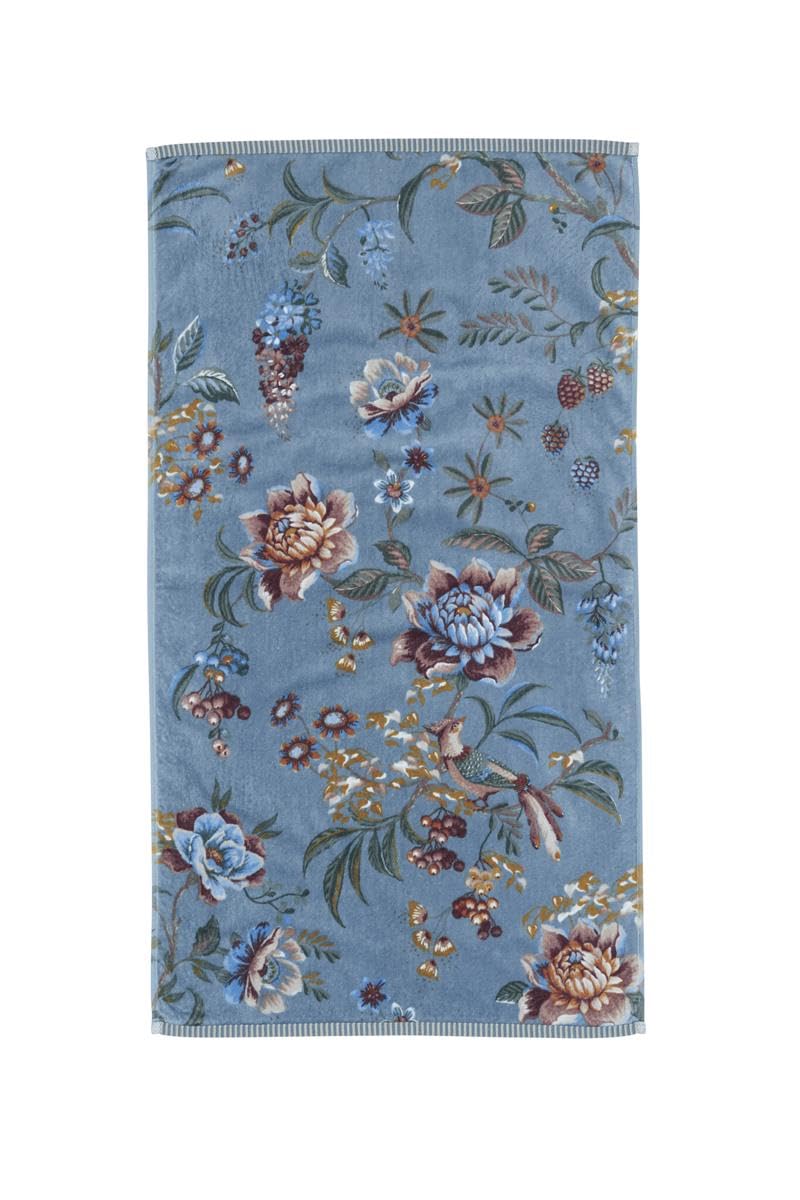 Pip Studio Secret Garden Hand Towel Blue 55 x 100 cm (Pack of 1)