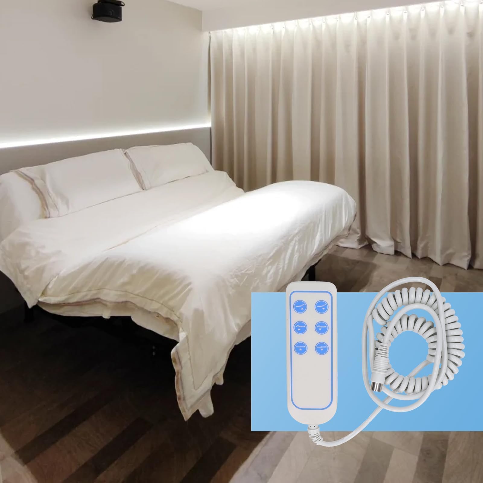 Controller Per Poltrona Reclinabile, Controller Per Letto Elevabile Elettrico in PVC IP66, Comando Manuale Per Poltrona Elevabile, Telecomando Per Poltrona Reclinabile Elettrica Per Ospedale (8 Pin)