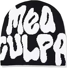 Y2k Beanie, Letter Printed Beanie, Spider Web Beanie M-EA Y2K, Knitted Hat for Women and Men, Soft Cups and Knitted Beanies for Unisex…