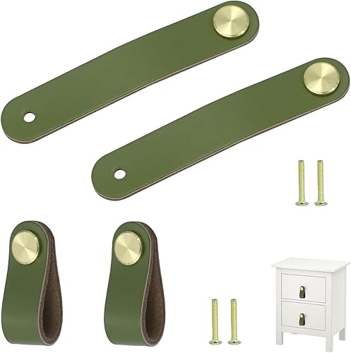 Tiradores y perillas de cuero para cajones, manijas suaves para gabinetes, pomo de puerta moderno para muebles, armarios, aparadores, manija