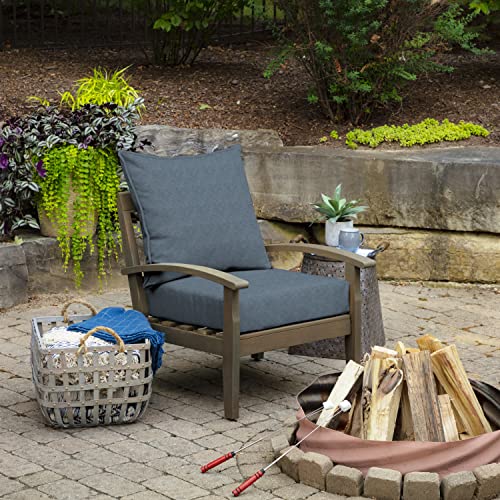 Image of Arden Performance Outdoor Deep Seat Set, 24 x 24, Water Repellent, Fade Resistant, Deep Seat Bottom and Back Cushion Denim Alair