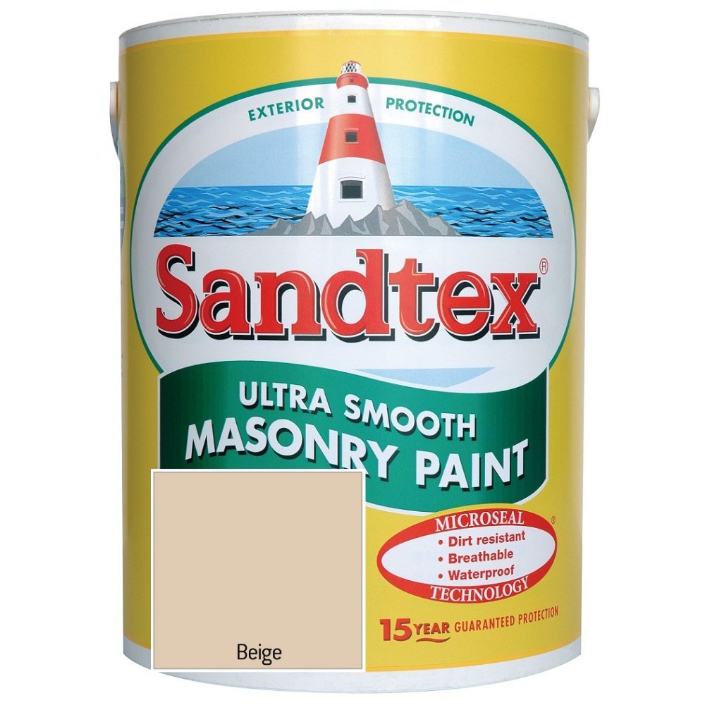 Sandtex Ultra Smooth Masonry Paint 5 Litre Stock Colours - Bitter Chocolate