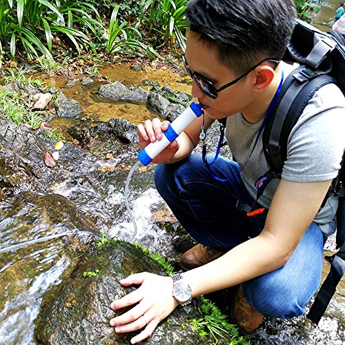 Ajcoflt Filtro de Água ao ar livre Sistema de Filtração de Purificador de Água de Palha Projeto de L