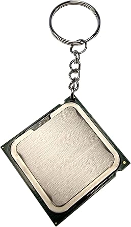 The Ultimate Geek Accessory - Recycled CPU Processor Keychain Made from Reclaimed Computer Parts
