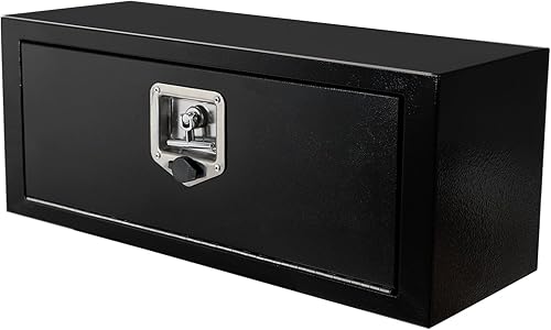 Miniatura 10 de Caja de herramientas para camión de 30 pulgadas con cerradura de mango en T, organizador de almacenamiento de camiones resistente, caja