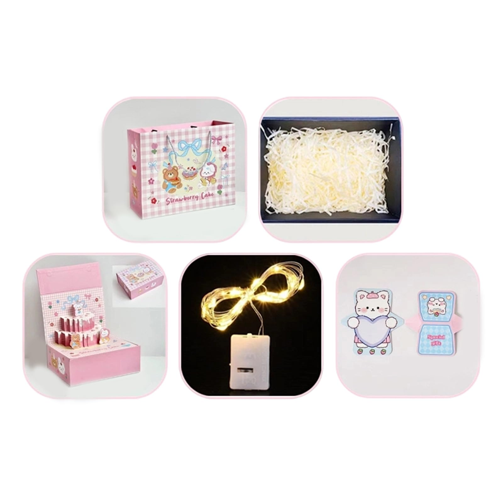 Kaeltsyn Adorable Party Treat Bags for Baby Showers Birthday Celebration Candy Chocolate Holder Container with Handheld Paper Bag Cartoon Candy Bags