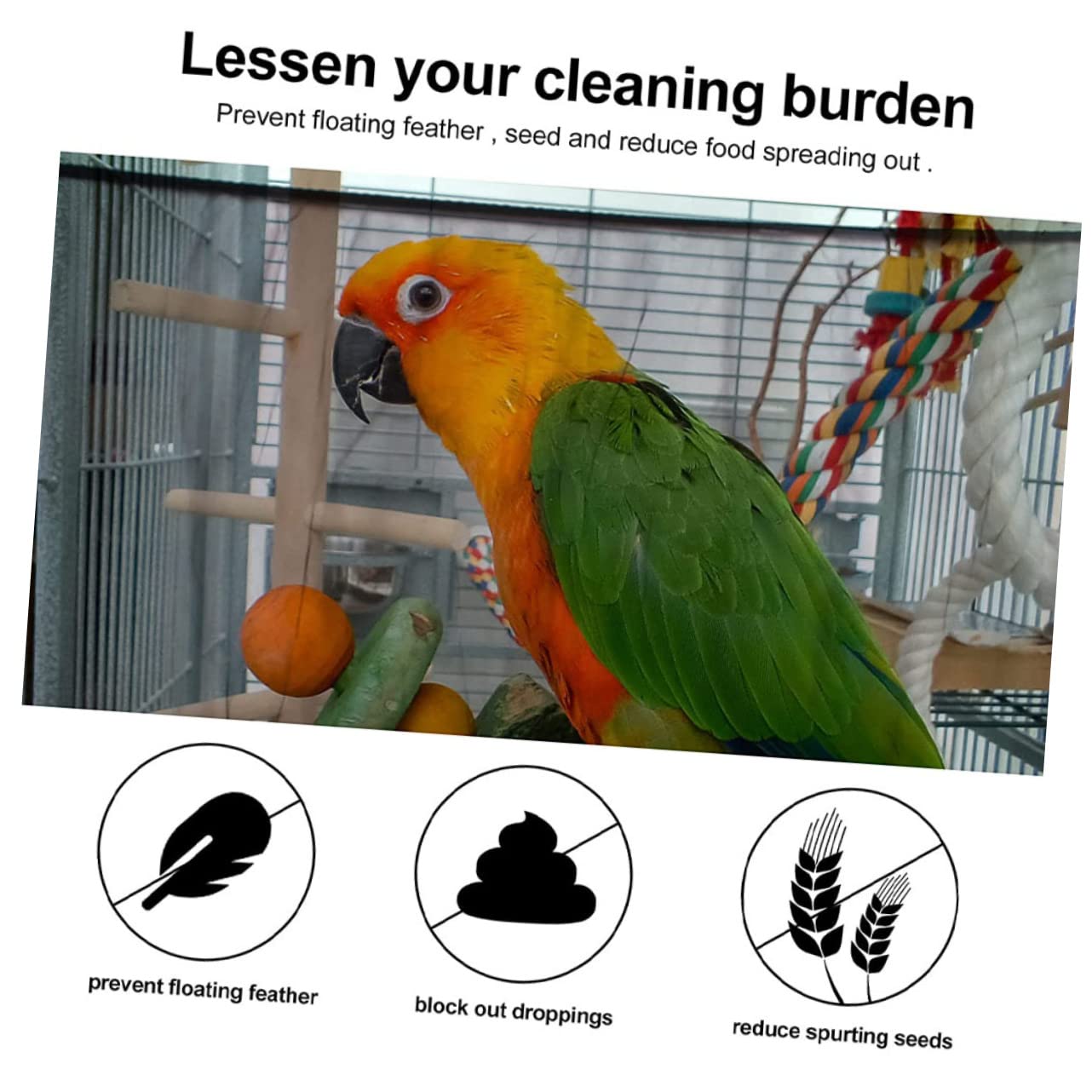 TOYANDONA 5 Sätze Vogelkäfig Abdeckung Netzabdeckung Für Vogelkäfige Elastische Schutzhülle Für Papageienkäfige Und Schmutzschutz 2 Stücke * 5