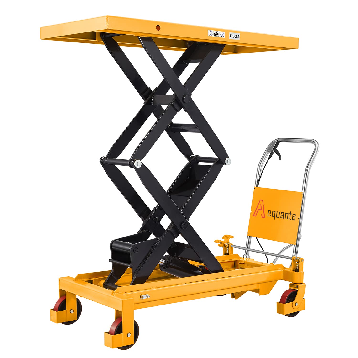 Aequanta Double Scissor Hydraulic Mobile Lift Table Multi-Function Platform Cart 59