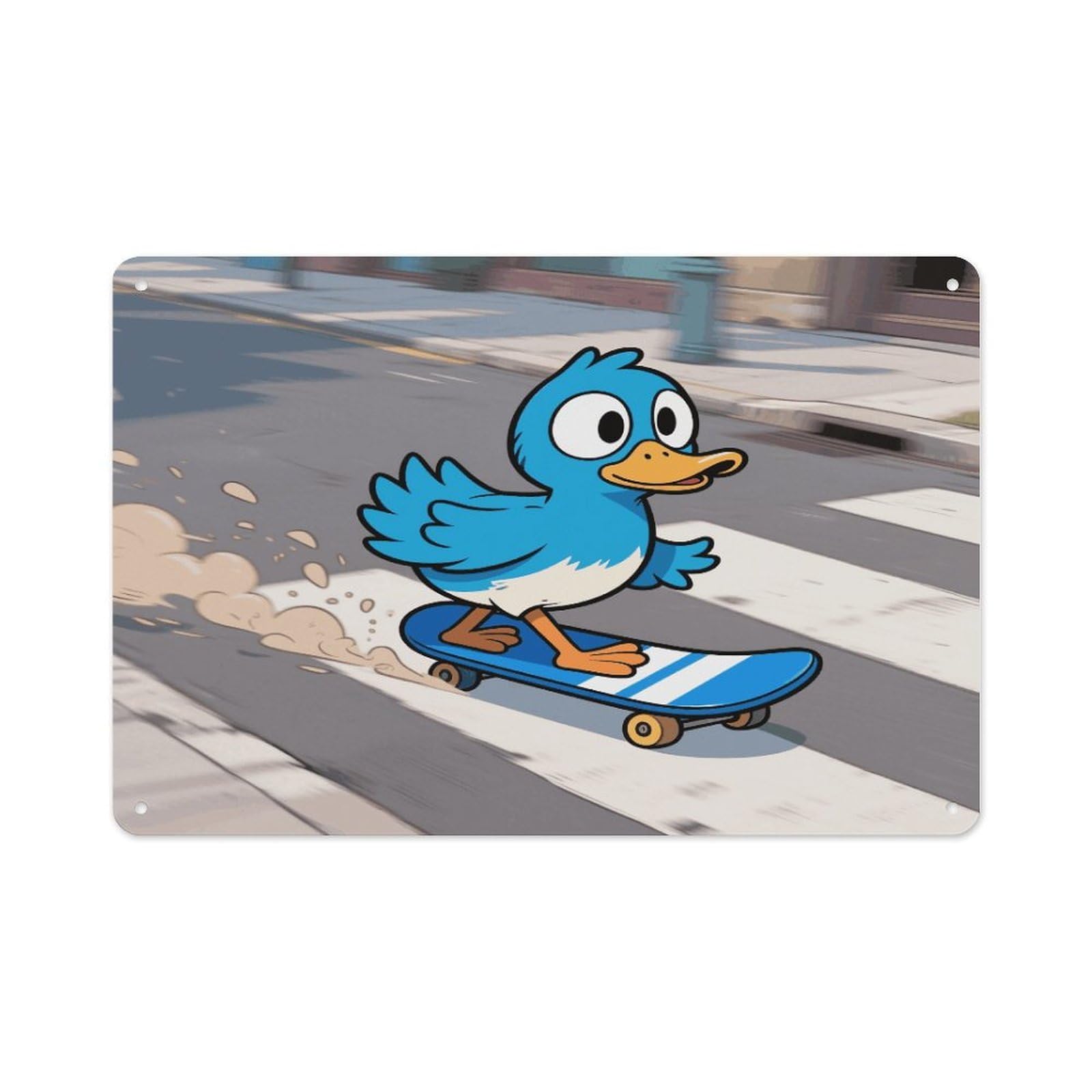 VstaDank Funny Duck Wall Art Prints Metal Sign Decor Painting Aluminum Wall Hanging Decor Vintage Poster Sublimation Picture Panel Weatherproof Art Decorative Wall Decors