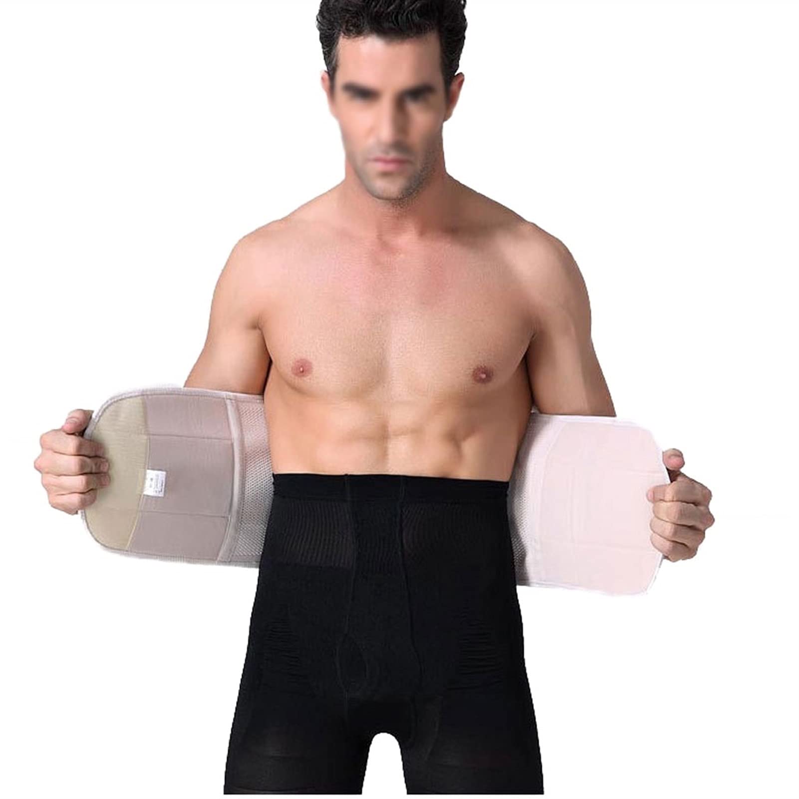 Lumbar Back Brace Correas traseras ajustables dobles para el cinturón de soporte del núcleo inferior Alivio del dolor de la cintura Compresión extra transpirable Se adapta a hombres y mujere