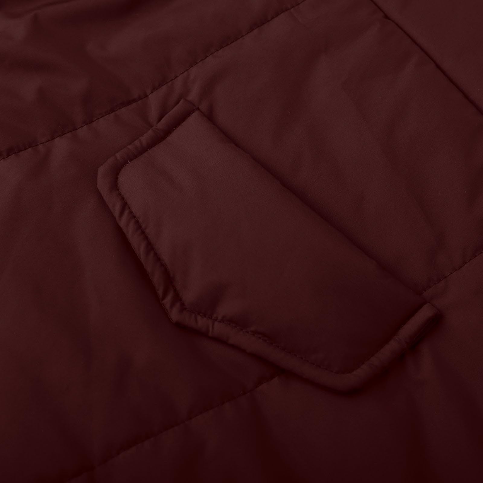 Cappotto Invernale da Donna Trapuntato Lungo con Cappuccio e Bordo in Pelliccia Giacca Imbottita in Cotone Calda, Cappotto Casual Antivento per Le Giornate Fredde