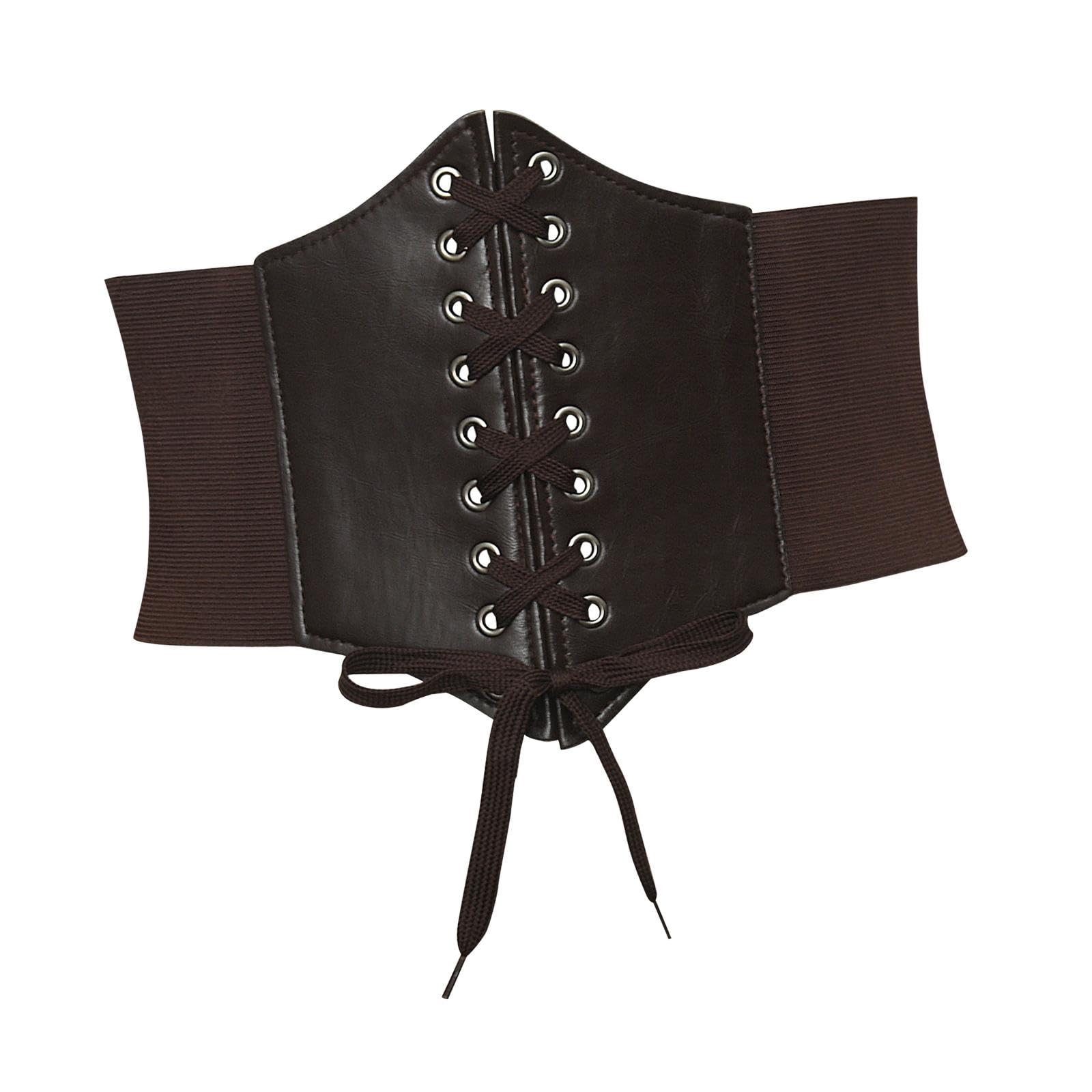™ Stretch Waist Belt Fashion Women Dress Waist Belt for Halloween Skirt Female Brown-image-29
