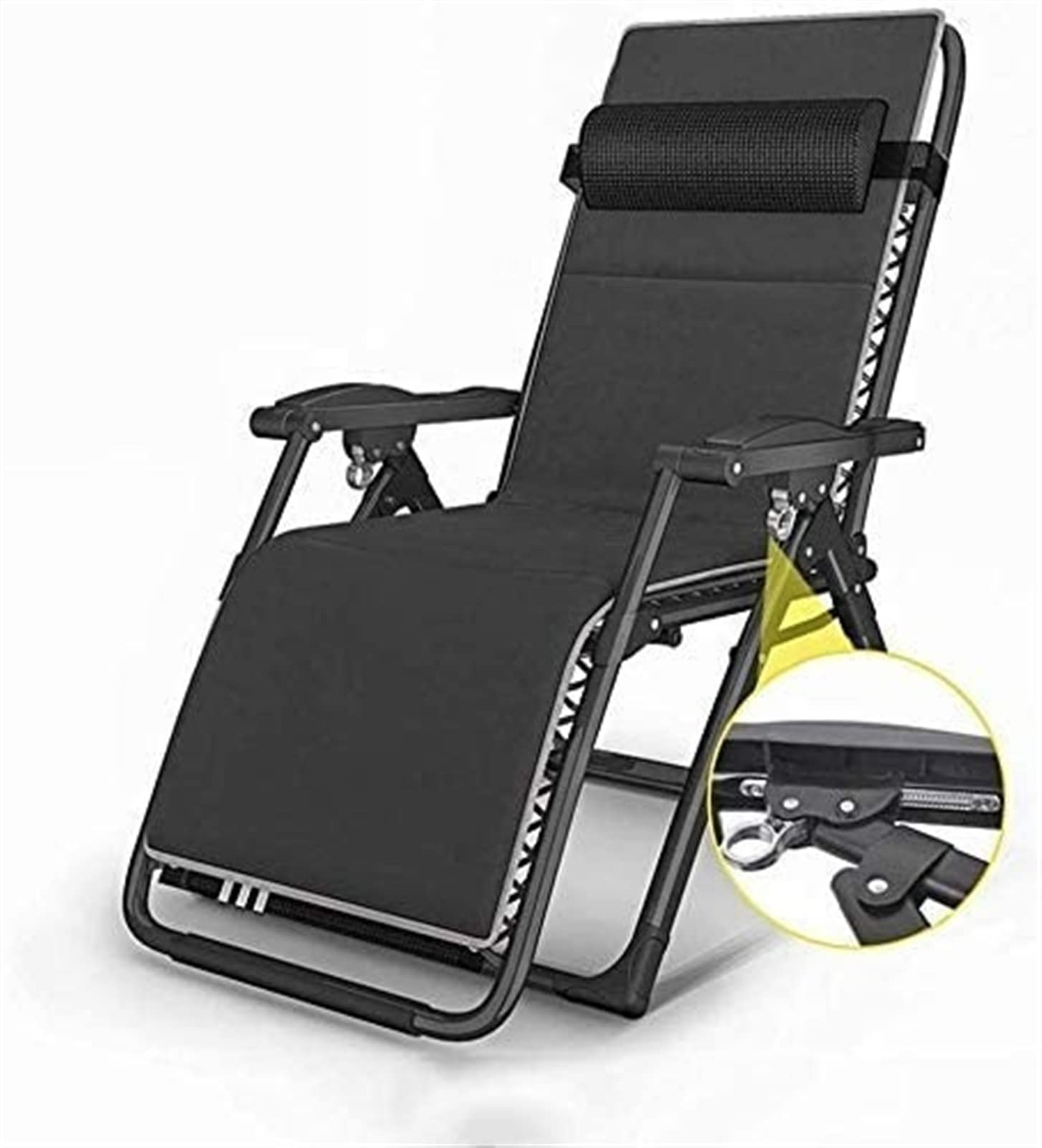Fauteuil zéro gravité inclinable noir pour soulager le dos