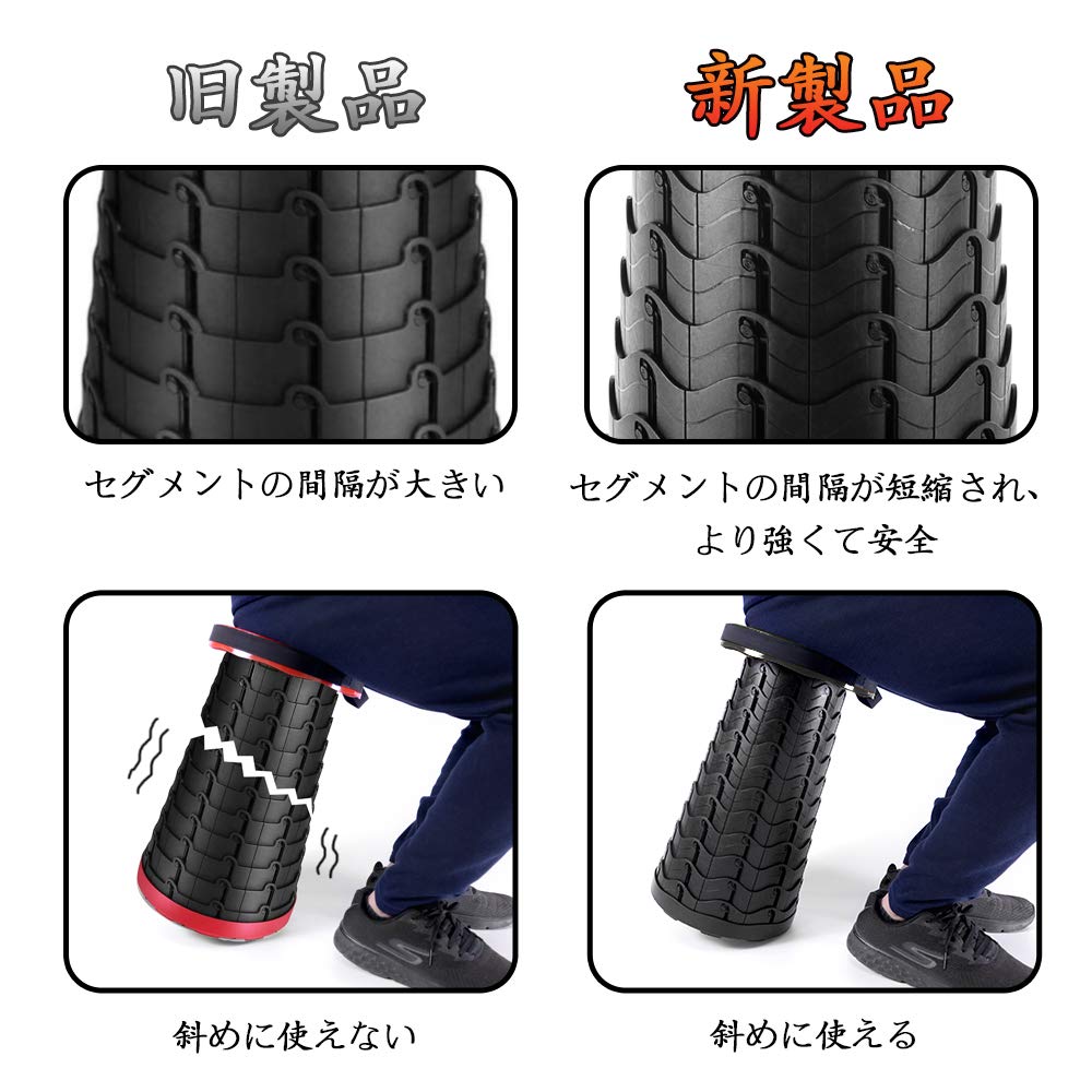 Folding Chair, Outdoor Chair, Extendable, Camping Chair, Foldable, Camping Stool, Lightweight, Compact, Easy to Carry, Load Capacity 396.8 lbs (180 kg), Quick Open and Close, Height Adjustable - 4