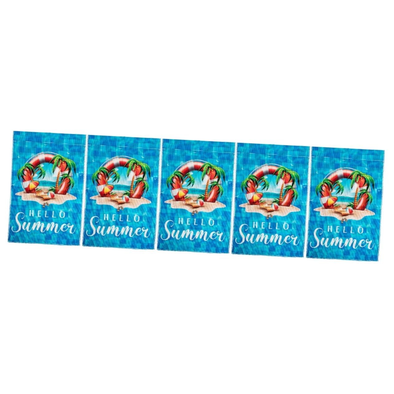 Drapeau de jardin SUPVOX ornement de decoration de plage elegant lot de 5 pieces