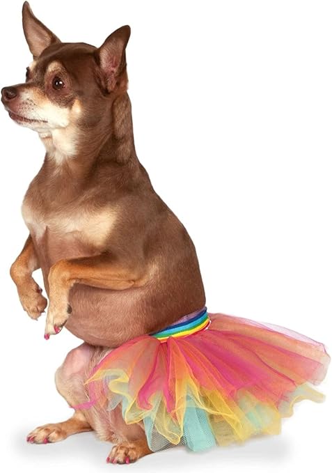 Rubie's Pet Costume Tutu, Rainbow, Small/Medium