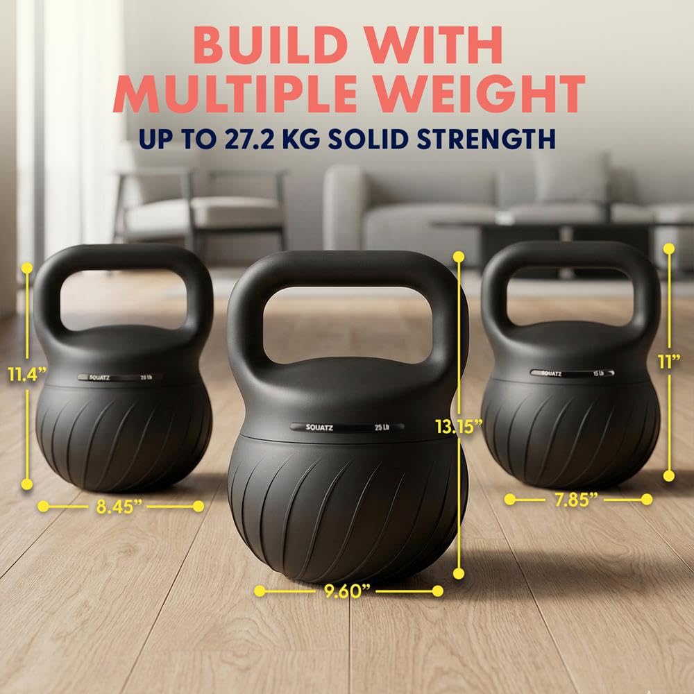 Squatz Soft Kettlebell zestaw 7, 9 i 11 kg z antypoślizgowym uchwytem