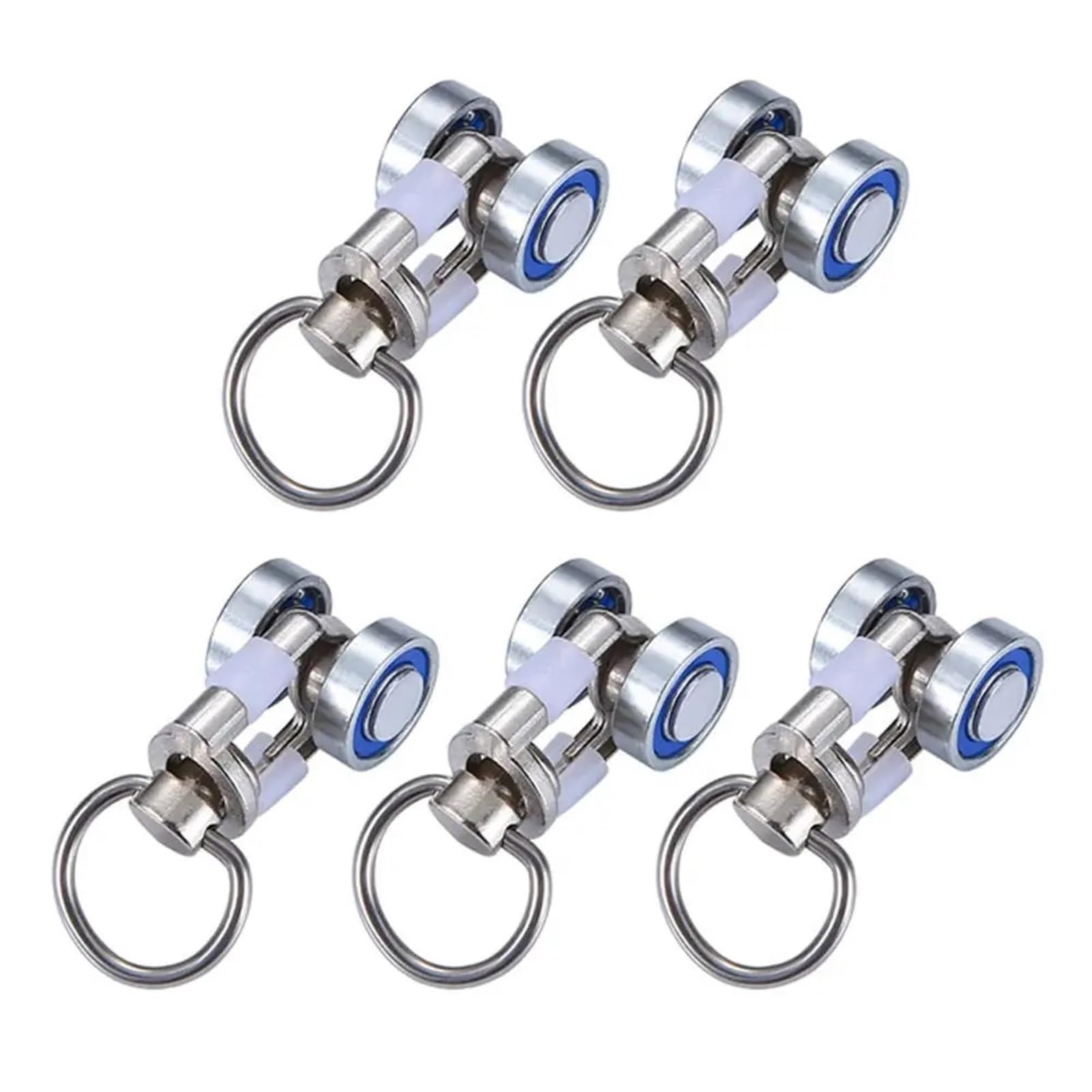 Curtain Glider Hooks, Curtain Track Rollers 10PCS Multi-Purpose Zinc Alloy Sliding Wheels Rail Pulleys