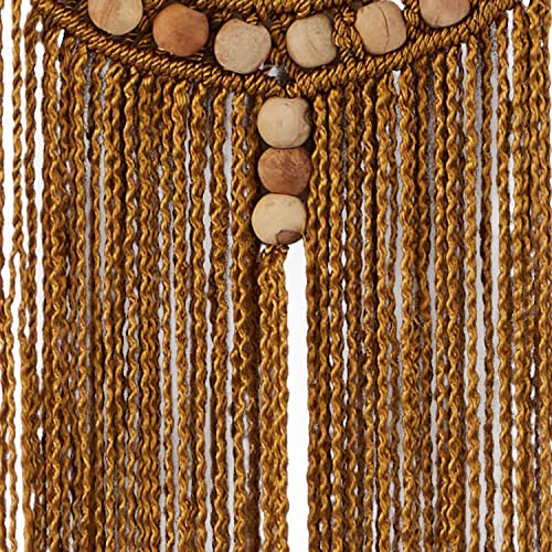 Décoration murale macramé marron franges salon 96 cm - 7