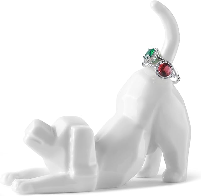 Titanape Dog Ring Holder - Cute Dog Gifts for Women, Ring Stand Jewellery Holder for Rings Bracelets, Funny Gift for Women, Her, Friend - Dog Ornament Room Decor